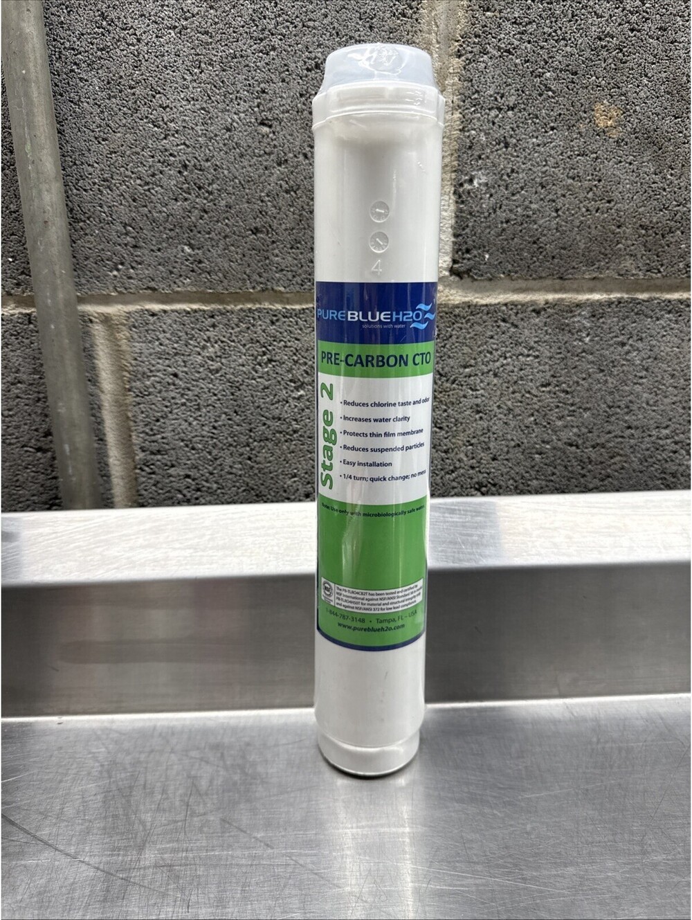 NEW/SEALED Pure Blue H20 Stage 2 Pre-Carbon CTO Filter for Osmosis System
